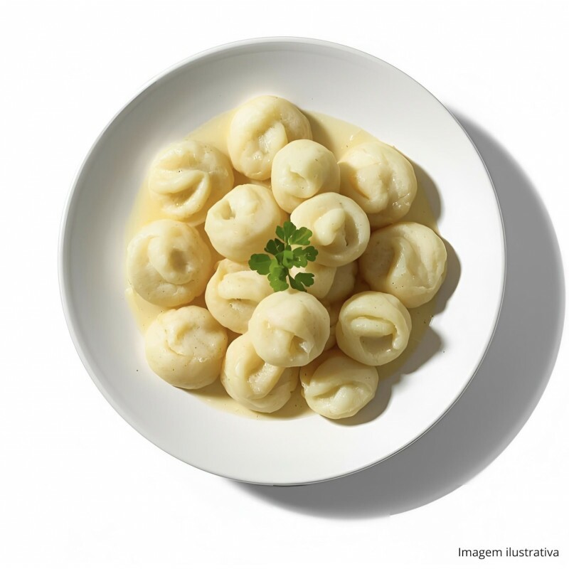 Agnolotti de Alho Poró com Queijo Mussarela